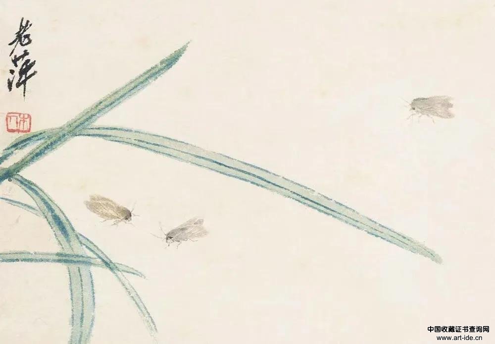 齐白石 草虫册页之三:三蛾图 北京画院藏
