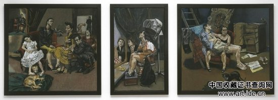 三联画《仿贺加斯<时髦的婚姻>》,1999