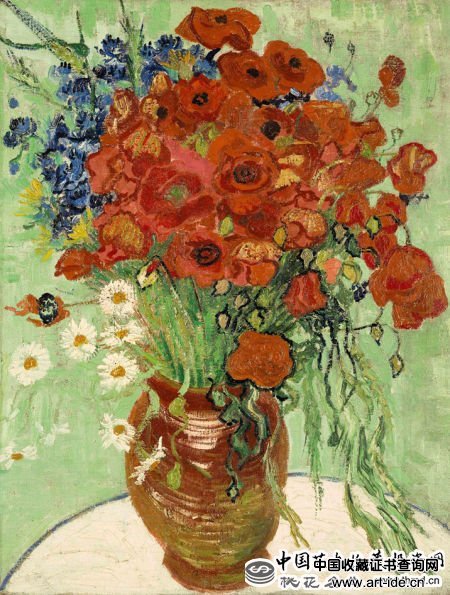TOP4.《雏菊与罂粟花》(Still Life, Vase with Daisies and Poppies,1890),6176.5万美元 TOP4.《雏菊与罂粟花》(Still Life, Vase with Daisies and Poppies,1890),6176.5万美元